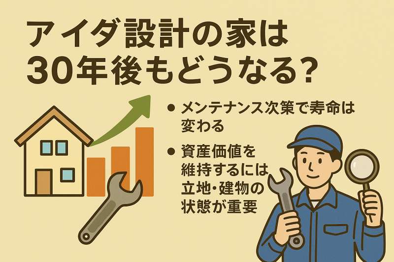 アイダ設計の家は30年後もどうなる?価値と寿命