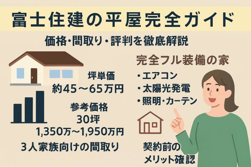 富士住建の平屋の価格と間取りを解説