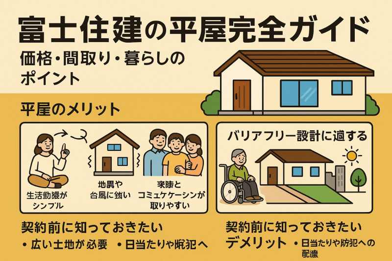 富士住建の平屋での暮らしを徹底解剖
