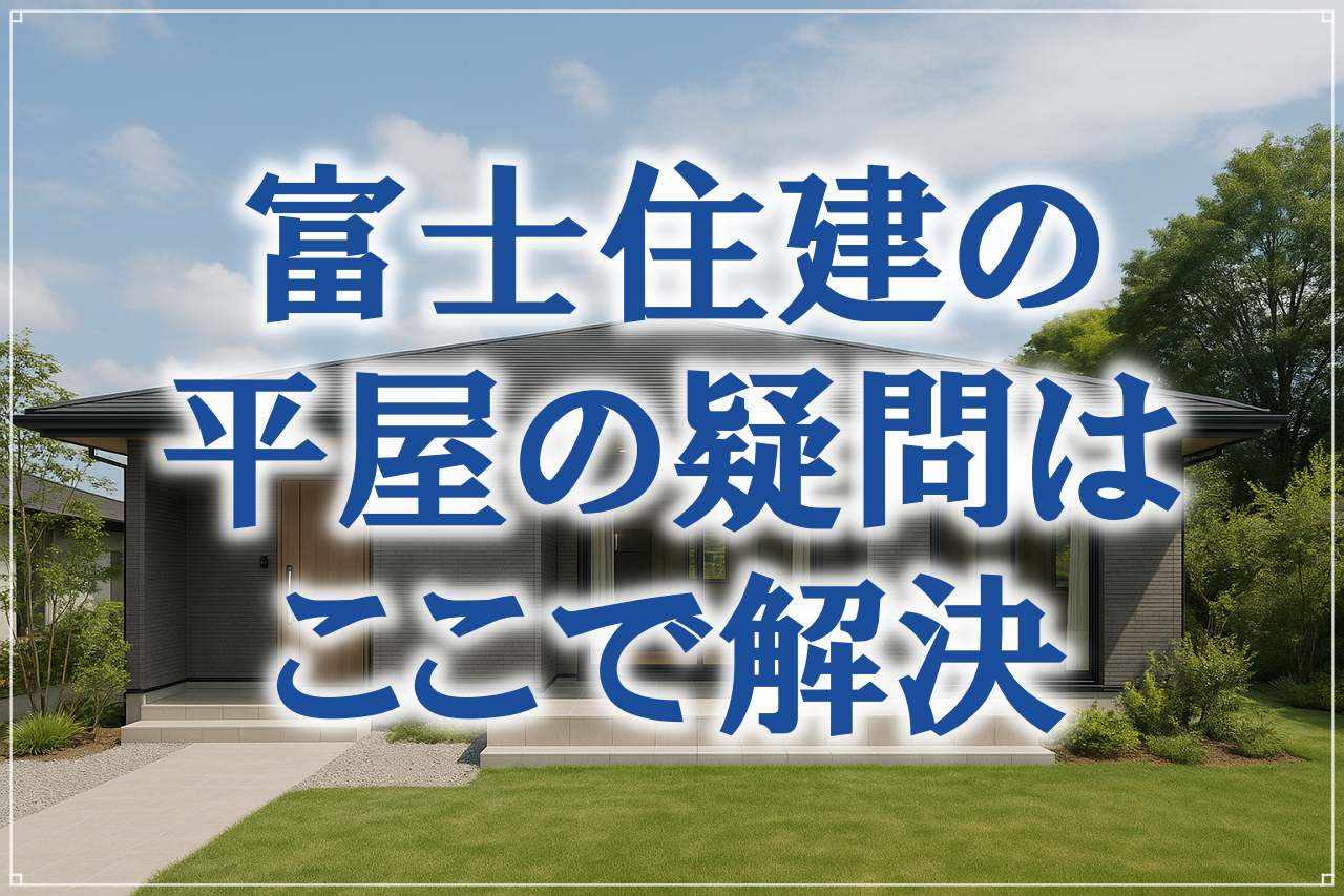 富士住建の平屋完全ガイド【価格・間取り・評判を徹底解説】