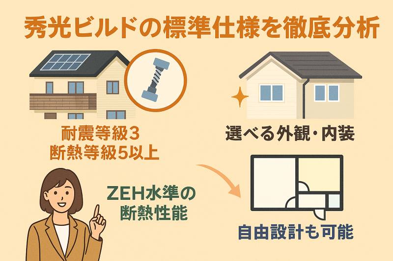 秀光ビルドの標準仕様で実現する高い住宅性能