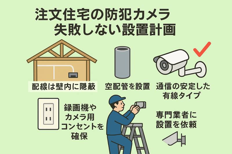注文住宅の防犯カメラで失敗しない設置計画