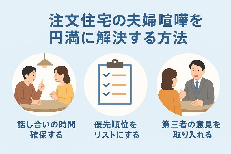 注文住宅の夫婦喧嘩を円満に解決する方法