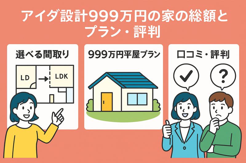 アイダ設計999万円の家の総額とプラン・評判