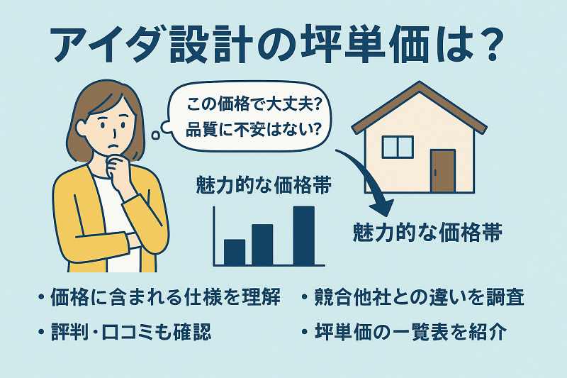アイダ設計の坪単価はいくら?商品別に解説