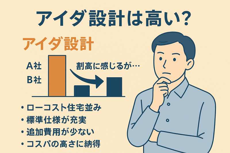 アイダ設計の坪単価を他社や実例から比較