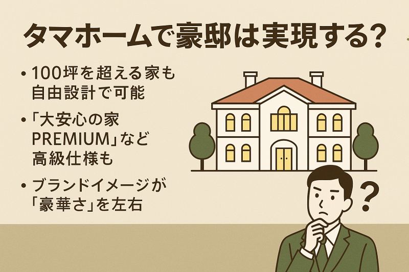 タマホームで豪邸は本当に建てられる？
