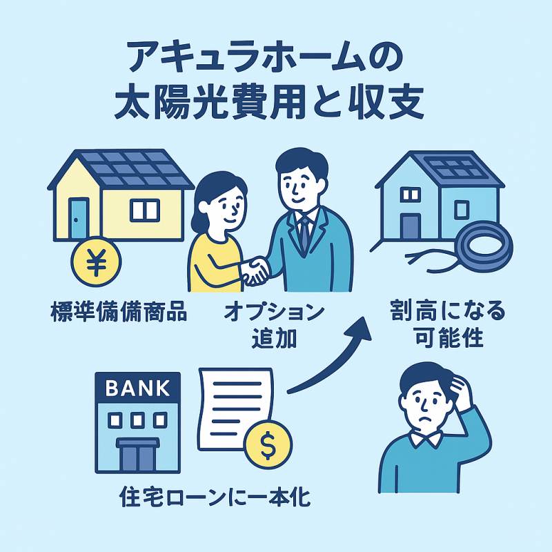 アキュラホームの太陽光にかかる費用と収支