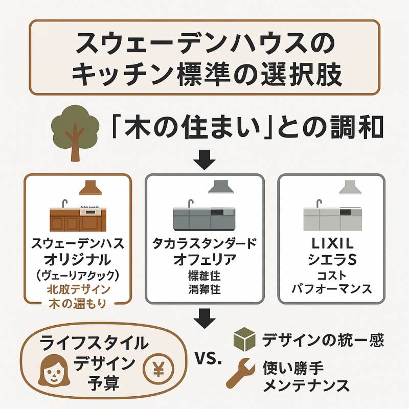 スウェーデンハウスのキッチンの標準仕様