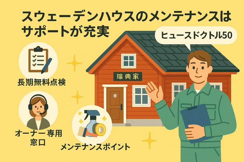 スウェーデンハウスのメンテナンスはサポートが充実