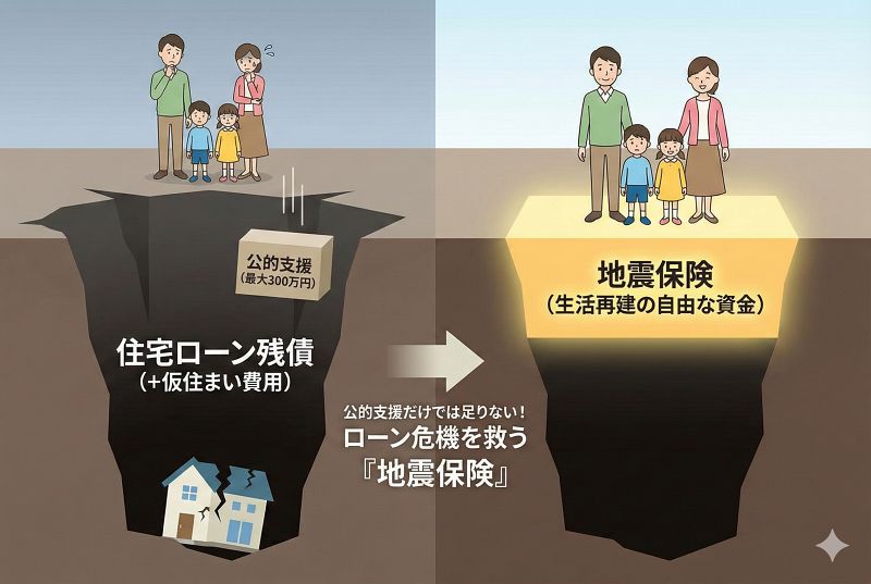 住宅ローン返済中の生活再建費用を確保する