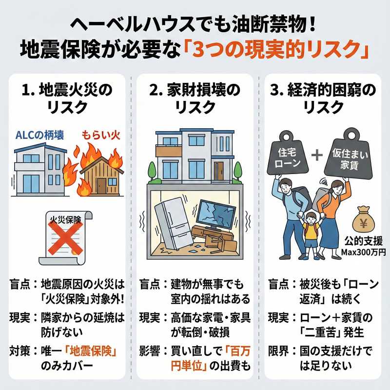 ヘーベルハウスでも地震保険はいらないと決めない理由